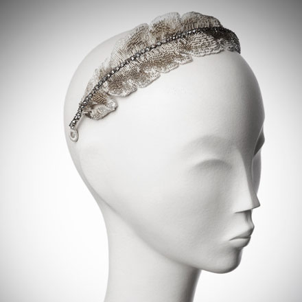 Feather bridal headdress